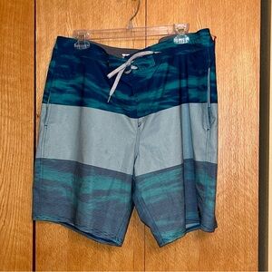 Quiksilver 19" Tijuana Beachshort Board Shorts 36” LG Dryflight Swim Surf EUC